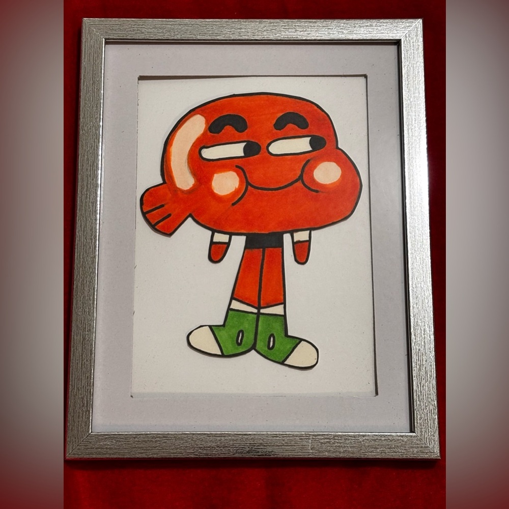 5X7 DARWIN ORANGE FISH ORIGINAL ARTWORK